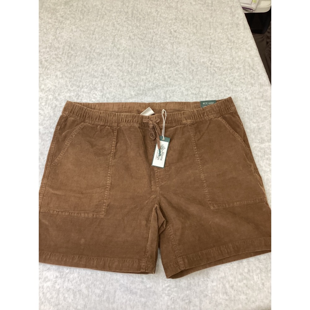 Alpine Design Mens XXL Mad Hike Cord Shorts Roasted Coffee Brown 7 Inch Inseam